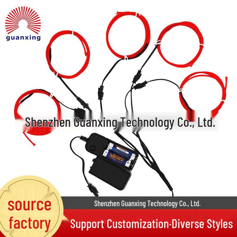 Colorful El Wire Cold Light with Edge for Dance Costumes - Flexible 1m, 3m, 5m Options