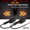 2 Stück LED Motorrad Blinker Leuchten Farbe Projektionslampe Universell LED Moto Sequenziell Fließend Blinkend Lauflicht