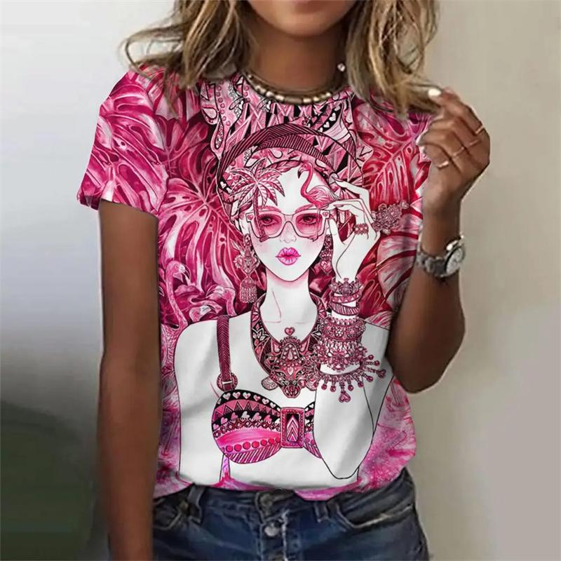 3D Print Carnival T Shirt For Women Personalized Girl Graphic Tees Summer Casual Holiday Party Short Sleeve T-Shirts O-Neck Tops