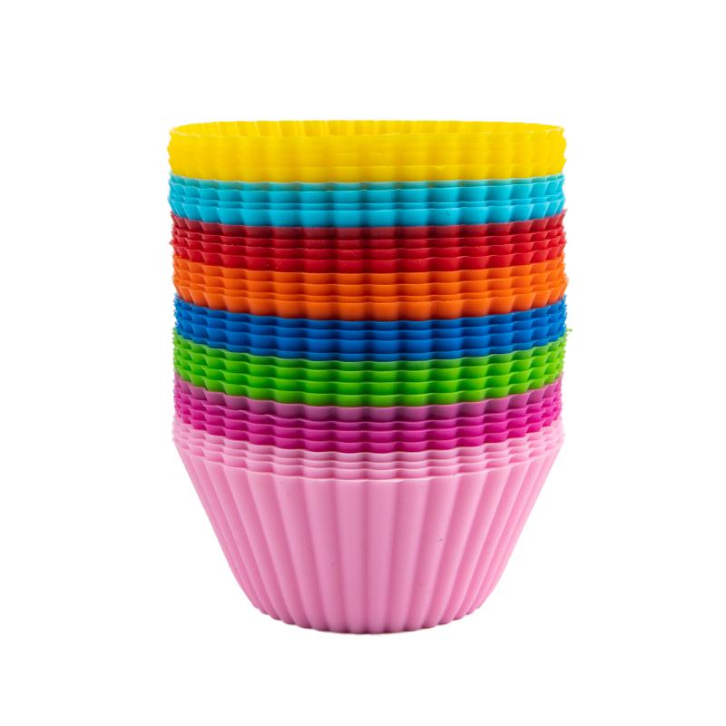 4Pcs Silicone Cake Cup Liner Baking Cup Mold Muffin Round Cakecup Cake Tool