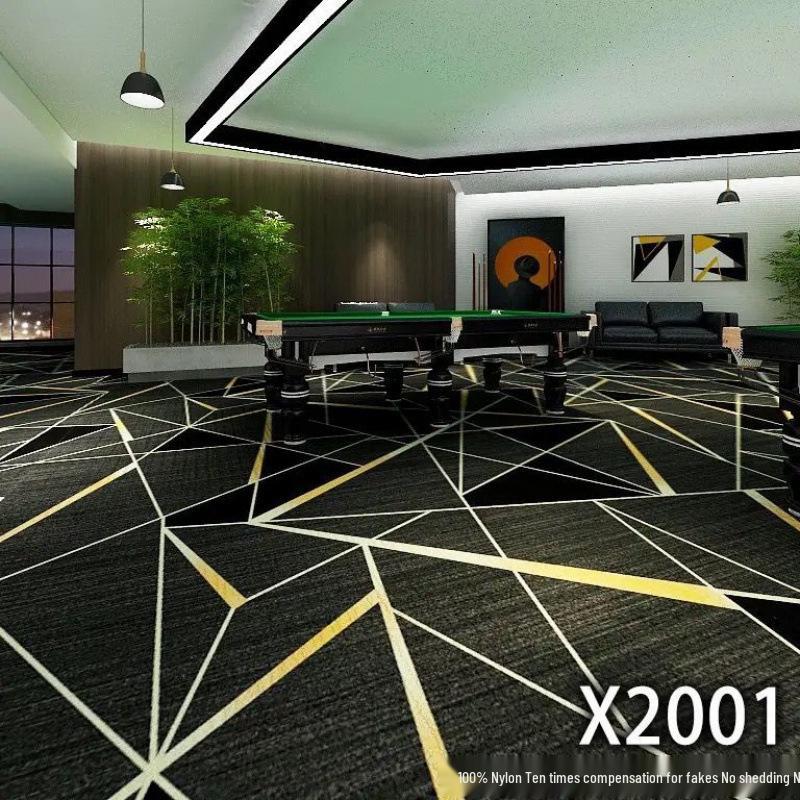 Billiard & Table Tennis Room Carpet - Full Coverage, Wear-Resistant, Flame Retardant, Soundproof