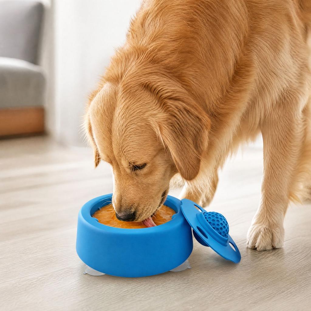 Dog Slow Feeder Bowl, - Spherical Licking Bowl, Interactive Pet Feeding Bowl for Small Medium Large Dogs
