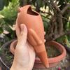 2pcs Cute Red Clay Self-Watering Spikes Ceramic Adjustable Gardening Irrigation System Outdoor Automatic Plants Waterer