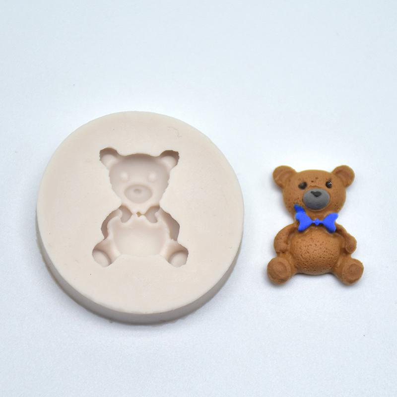 1 stk Bjørn Silikonform Mini Fondantform Kakedekoreringsverktøy Sjokoladeform