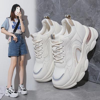 Inner Height Increase Dad Shoes Women's Spring and Autumn 2025 New Versatile Small Man Thick-soled Breathable Casual Sports Little White Shoes
