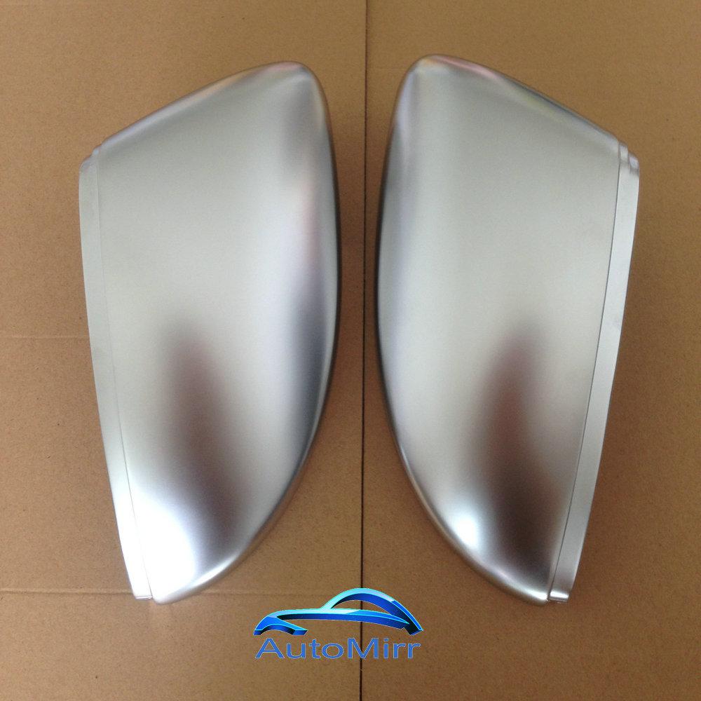 Capas de espelho retrovisor cromado fosco para VW Passat CC B7 Scirocco Jetta MK6 euro Beetle Side Cover substituir 2010 2011 2012 2013