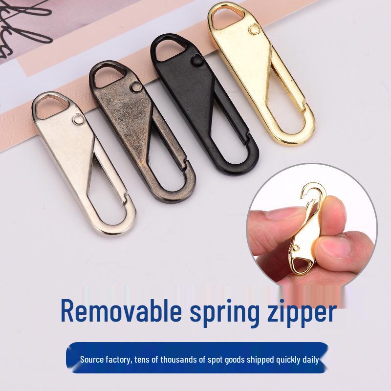 Tool-Free Removable Alloy Zipper Pull Tab for Bags, Backpacks, Jackets, and Clothes