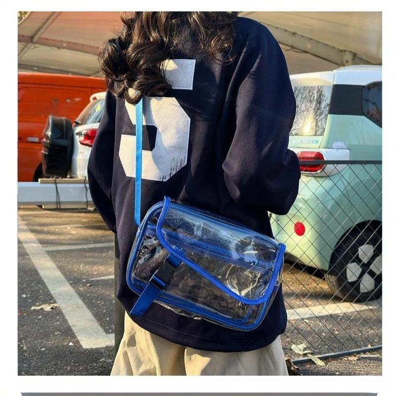 Klare PVC Umhängetasche Wasserdichte Transparente Umhängetasche Verstellbarer Riemen Große Kapazität Tasche Für Outdoor Reisen Täglichen Gebrauch