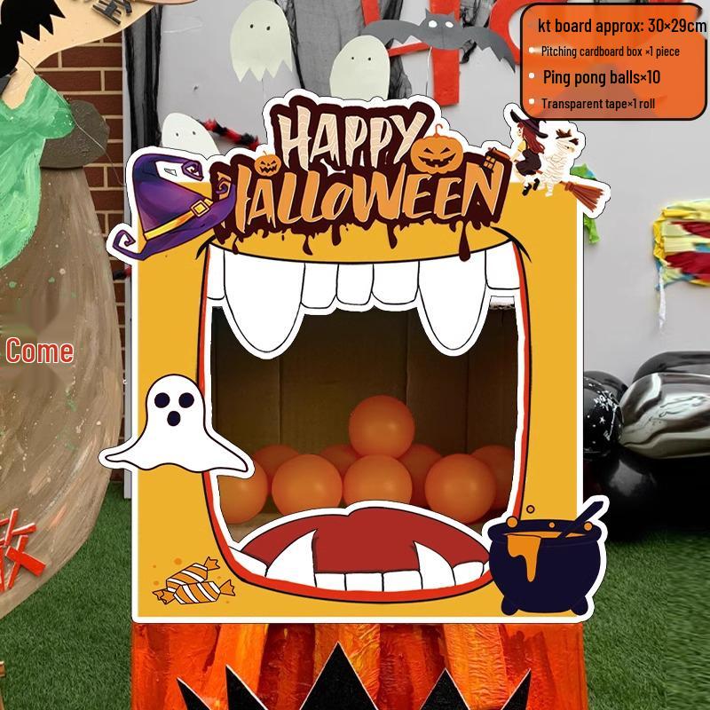 DIY Halloween Pumpkin Throwing Game Props for Kindergarten Decoration