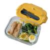 Large Capacity Glass Lunch Box Sealed Food Storage Container Vertical Stripe Lunch Box  Camping