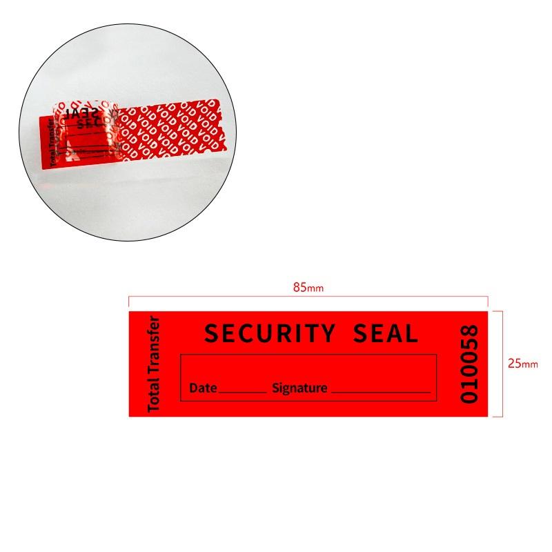 

Tamper-Evident Security Stickers - Red Adhesive Labels for Envelopes, Packages & Boxes красный
