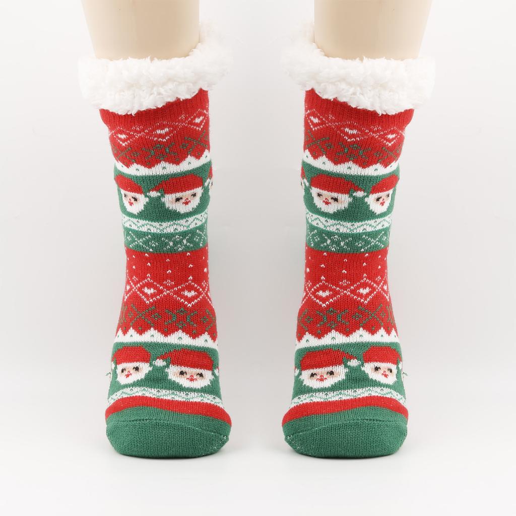 Women's Christmas Socks Floor Socks Snow Boots Thickened Fleece Home Sleep Socks Carpet Sock Covers