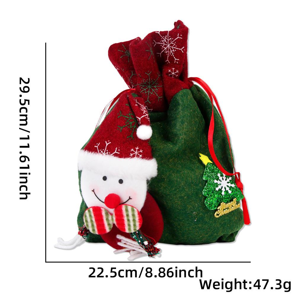 

Очаровательные подарочные праздничные сумки из мягкой ткани с рождественским оленем, Сантой и мотивами снеговика Snowman Candy Bag