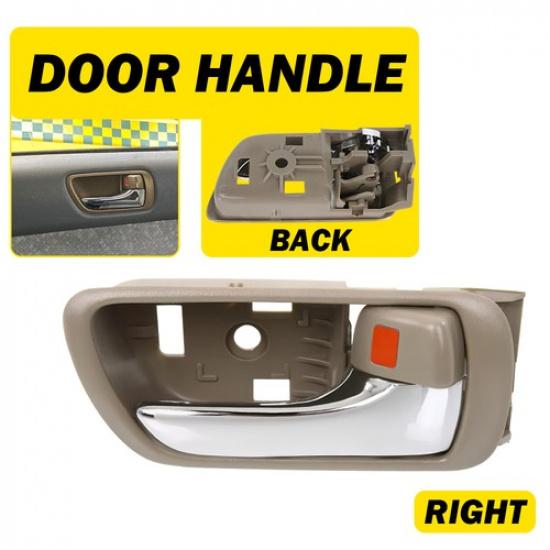 1/2/4PCS Beige Chrome Interior Door Handle For Toyota Camry 2002-2006 Left Right