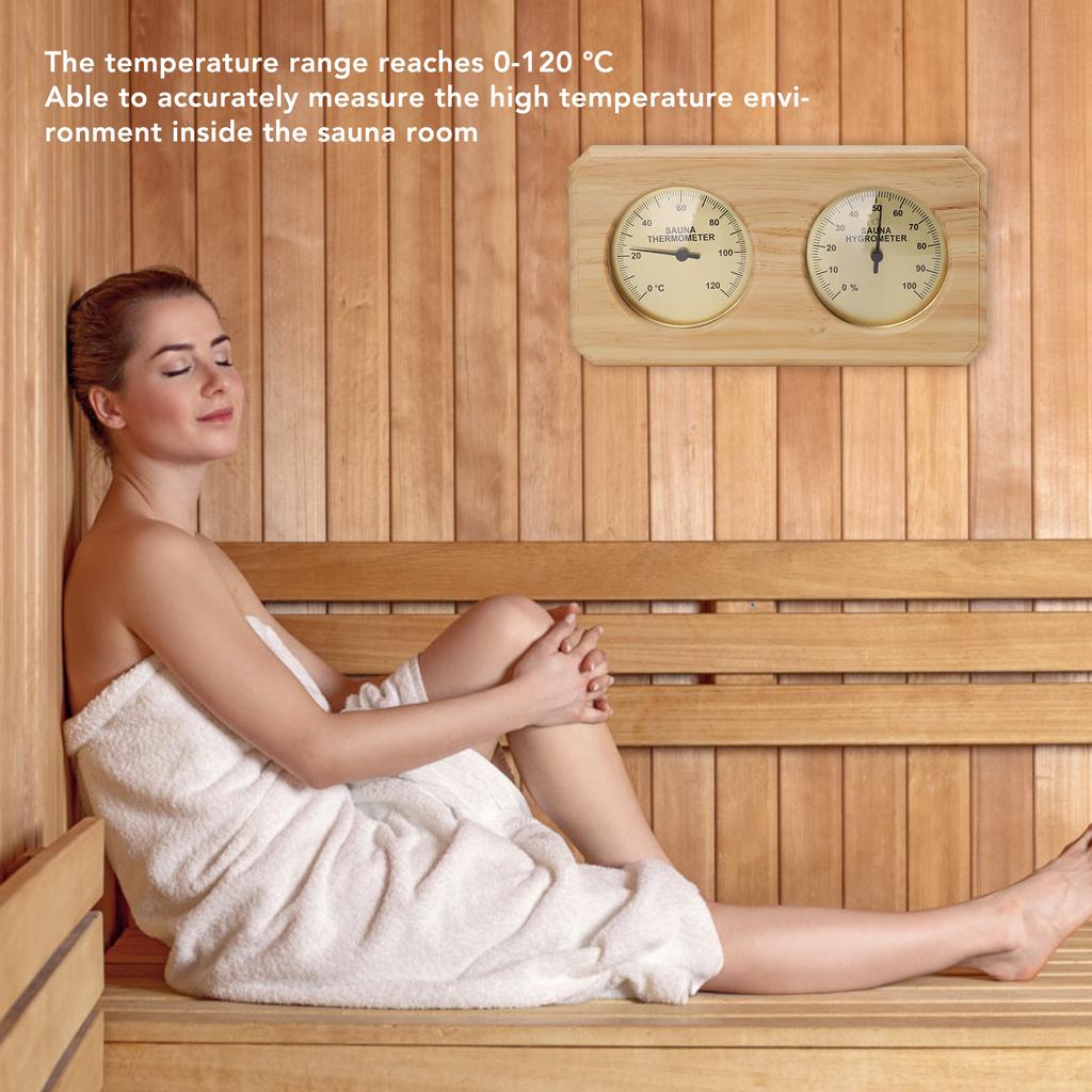 2 in 1 Holz Sauna Thermometer Hygrometer Für Hotel Sauna Raum Dual Temperatur- und Feuchtigkeitsmesser Wandmontiert