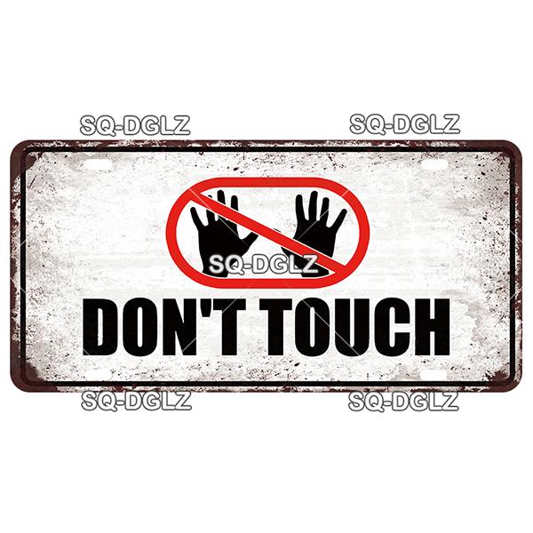 SQ-DGLZ Warning Beware Of License Plate WIFI Tin Sign State Wall Decoration Metal Sign Home Decor Painting Plaques Art Poster