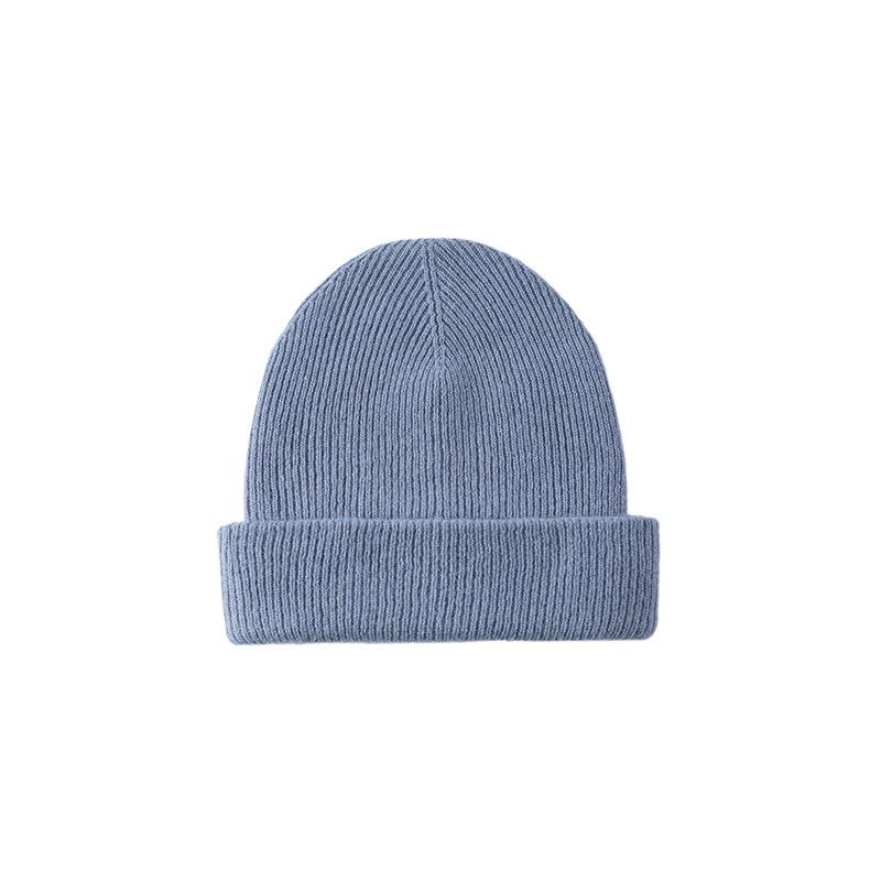 Premium Korean-Style Women's 100% Wool Knit Hat, Thickened for Warmth, Perfect for Autumn and Winter