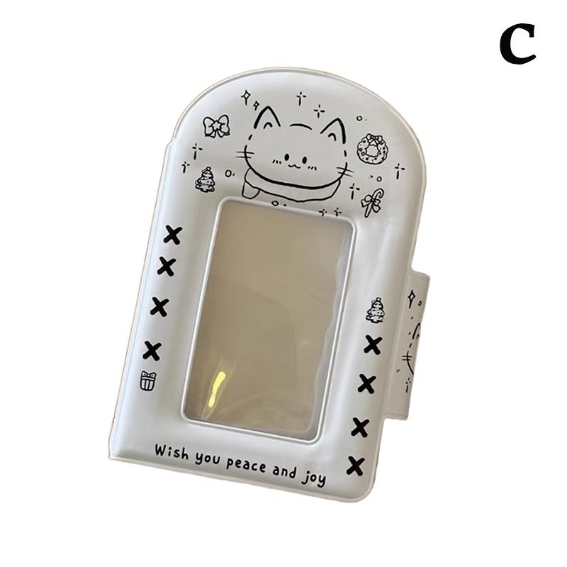 3 Inch Photocard Binder Photo Card Holder Card Sleeves Idol Id Cards Collector Kawaii 40Pcs Card Capacity Hollow Cartoon Album