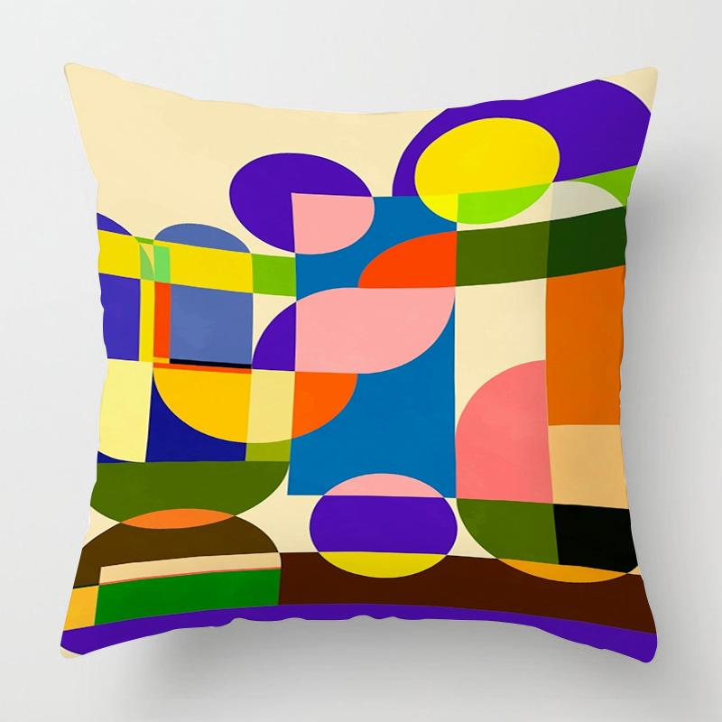 Scandinavian Abstract Style Pillow Cover 18X18/20X20 Inches - Geometric Print Cushion Cover Home Decor Gift Pillow Cover