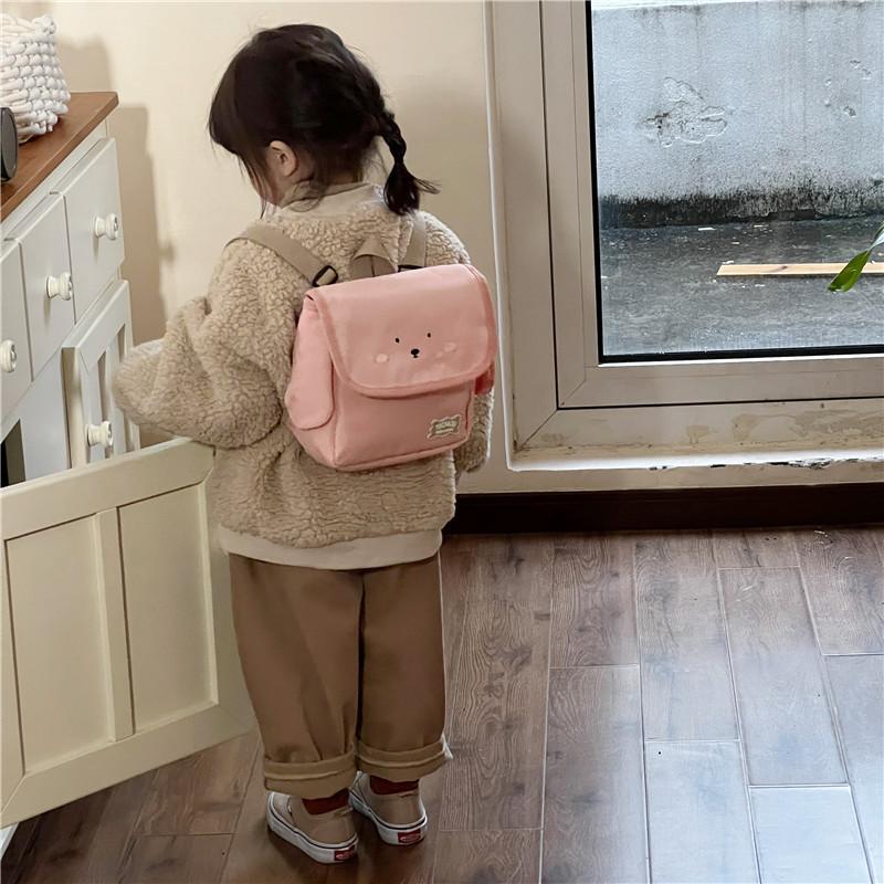 Adorable Cartoon Dog Toddler Backpack Lightweight Canvas For Kids And Parents Outings