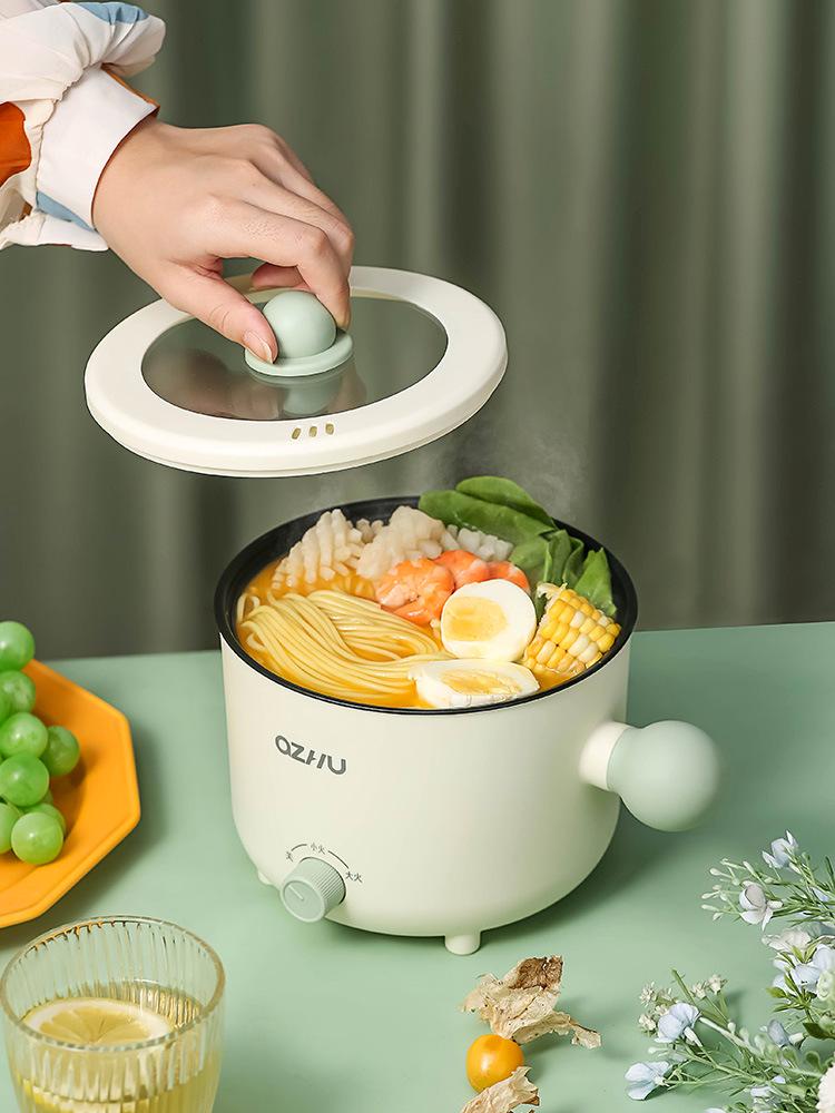 Compact Non-Stick Electric Cooking Pot for One Person - Ideal for Dorms, Apartments, or Small Spaces, Perfect for Noodles & More