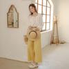 Peulaudeumali Pm_Sunny Cotton Wide Pants_Yellow
