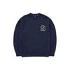 MLB Cashew Flower Sweatshirts Unisex Dark Blue Crew Neck Moderate Regular 3AMTI0126-50NYD