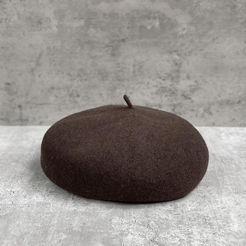 Australische Haar-Baskenmütze Kinder-Malermütze Aufgewertetes gestreiftes Schweißband Zarte dreidimensionale Pilzmütze Wollknospenmütze