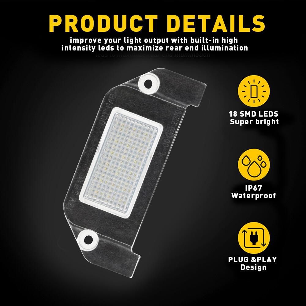 LED Plate License Tag Light 12V for 2005-2014 Chrysler 300 300C 300S 4805846AA