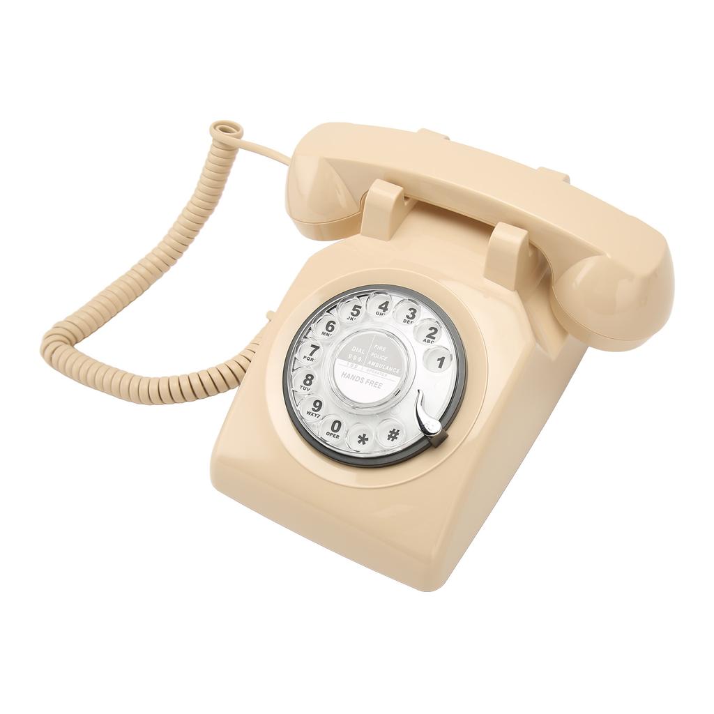 Retro Rotating Phone Old Fashioned Vintage Landline Phone with Mechanical   Speaker for Household   Hotel