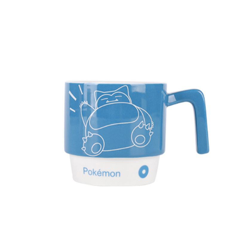 SHUNXIANG Ceramic Mugs Pokémon Licensed Mugs Snorlax Stackable Kawaii Anime Boy Girl Breakfast Milk Juice Cup Ceramic Coffee Cup