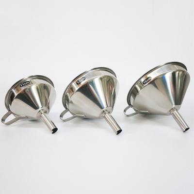 11/13/15cm Stainless Pour Oil Steel Cone Funnel Kitchen Liquid Hopper Home Tool