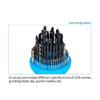 100-hole Drill Bit Organizers Case 360 Degree Rotating Drill Bit Storage Box
