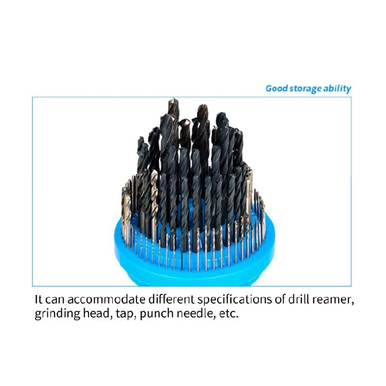 100-hole Drill Bit Organizers Case 360 Degree Rotating Drill Bit Storage Box
