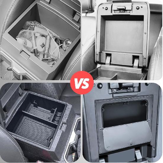 2PCS Center Console Organizer For 2025 Toyota 4Runner 6Th Gen Accessories Interior Ert Armrest Storage Tray And Hidden Storage Box
