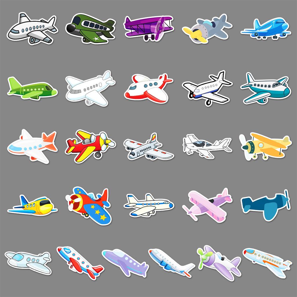 51 Flugzeug Graffiti Aufkleber Personalisierte Cartoon Niedliche Kinder Dekorative Handyhülle Wasserbecher Koffer Aufkleber