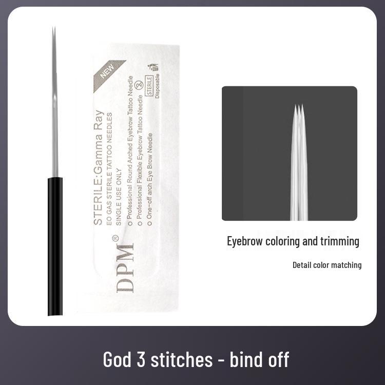 

Оригинальные иглы для татуажа бровей DPM с вышивкой - Круглые 3 и 5 для растушевки