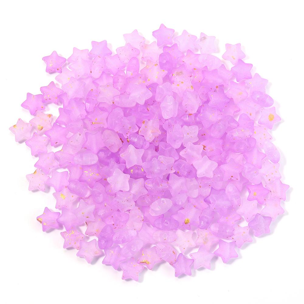 200 Stück 9x10mm Stern Acrylperlen Bunt Transparent Lose Abstandshalterperlen Für Schmuckherstellung DIY Armbänder Halsketten Zubehör
