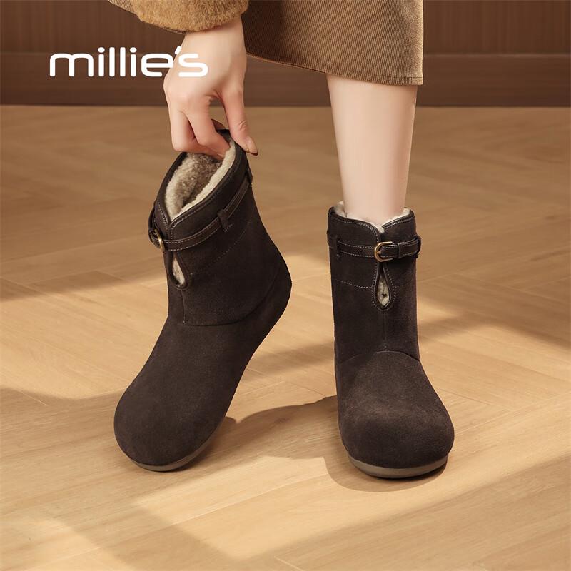 Millies Women s Genuine Leather Warm Ankle Boots EU 38