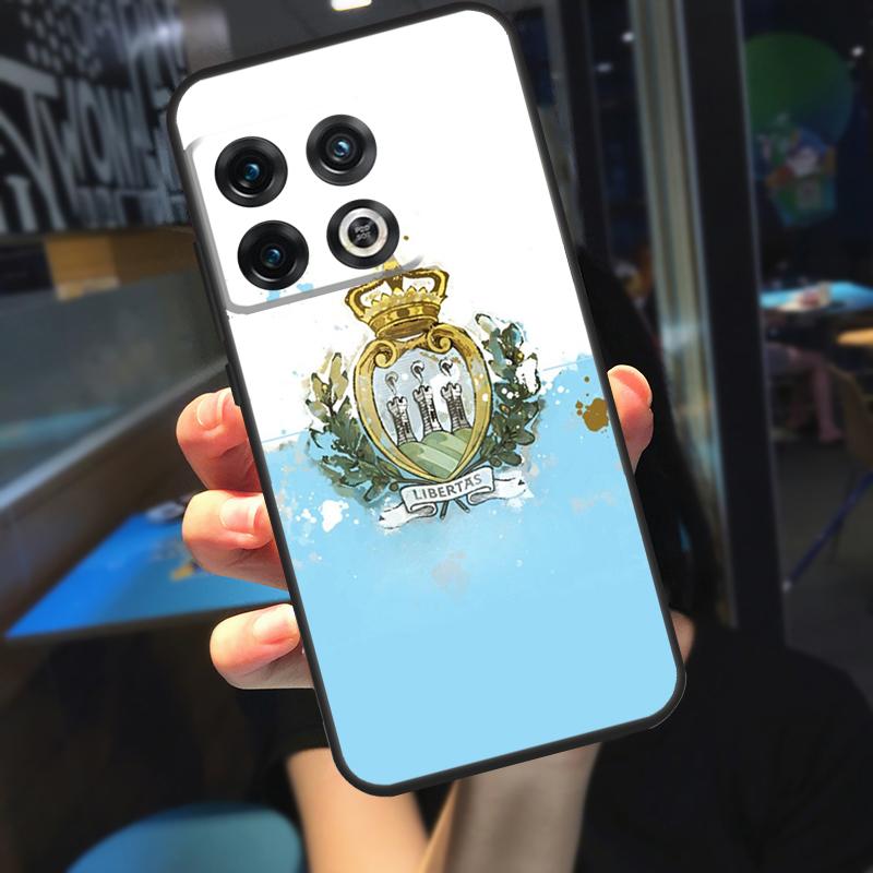 San Marino Flag Funda For OnePlus 12R 13 R 12 11 9 10 Pro 8T 9RT 10T OnePlus Nord 4 CE 2 3 Lite N20 N30 Case