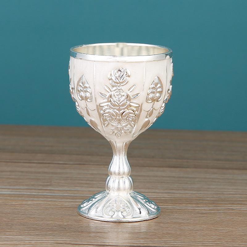 Elegant Vintage White Wine Toast Glass - Durable, High-Value, Retro Style