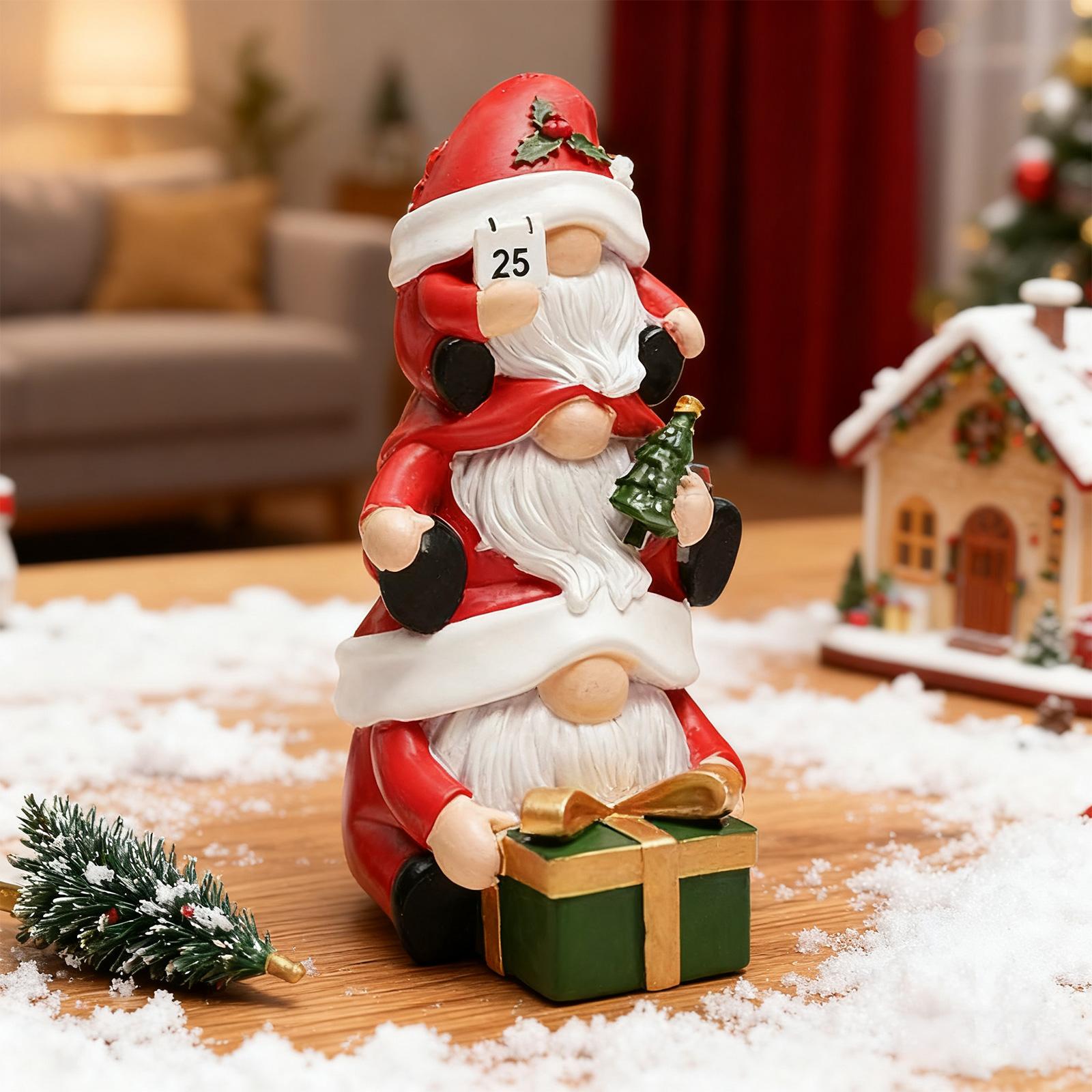 

Resin SantaClaus Decoration, Christmas Faceless Gnome Christmas Decoration Set, Merry Christmas One Size красный