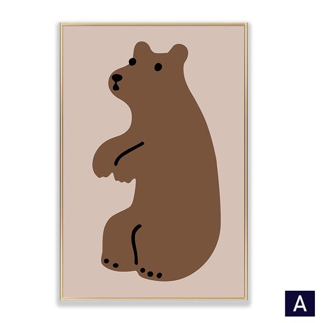 Boho Style Modern Animal Leopard Painting Poster Home Decoration Minimalist Nordic Canvas Wall Art Pictures for Living Room No Frame