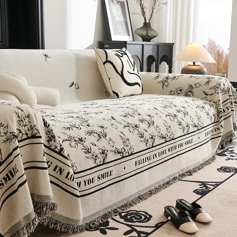 Soft Chenille Sofa Towel Universal Anti-cat Scratch Sofa Cover Durable Slipcover for Couch Futon Chair Cover Furniture Protector