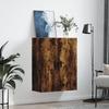 VidaXL Armoire murale chêne fumé 69,5x34x90 cm 828441