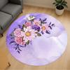 1pc Floral Pattern Round Chair Mat Area Rug - Non-Slip, Floor Mat for Office, Bedroom, and Indoor Decor C1125197