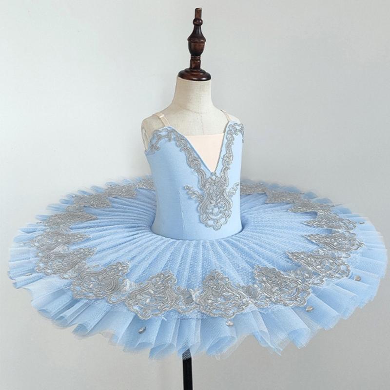 Girls Camisole Skirted Leotard Cygnet Lake Ballet Dance Outfit Tutus Princess Dress Ballerinas Costume for Performances