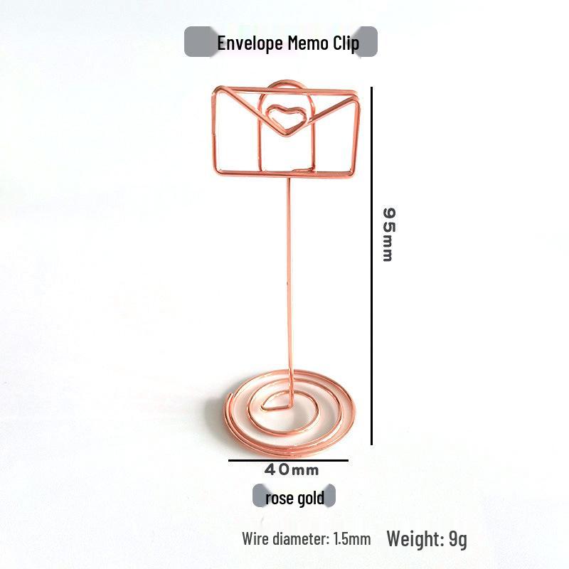 Peacock Round Memo & Business Card Holder - Heart-Shaped Desktop Metal Ornament