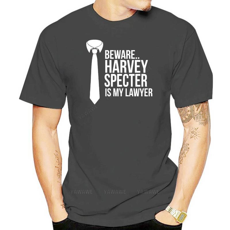 Humor brand teeshirt Men Fashion Beware Harvey Spector Is My Lawyer Tshirt Tie Gentleman Hipster O Neck Cool Tops MAN TSHIRTS S