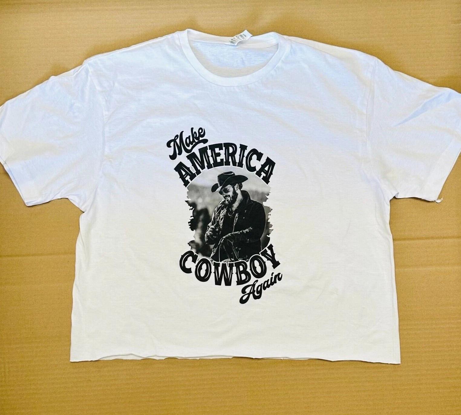 Make America Cowboy again cropped top shirt XL